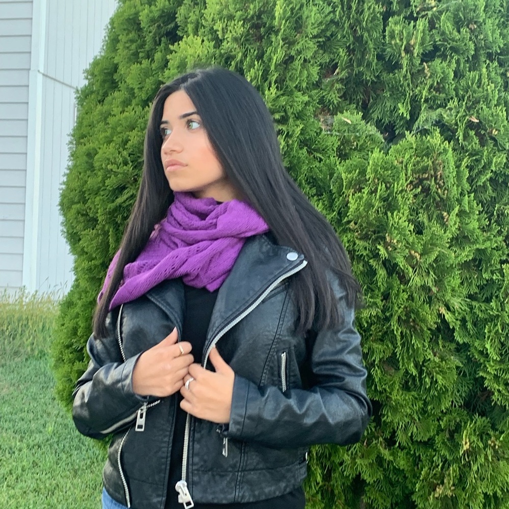 Purple scarf